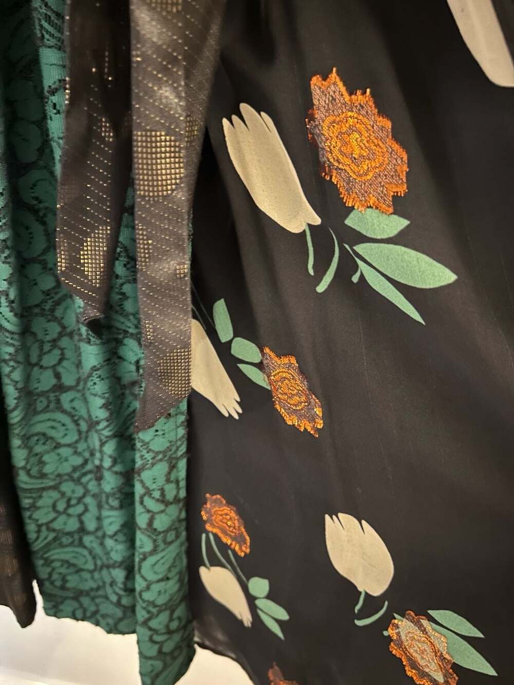 Moulinette Soeurs Anthropologie Ciao Bella Mixed Media Floral Lace Wrap Dress - Picture 7 of 16